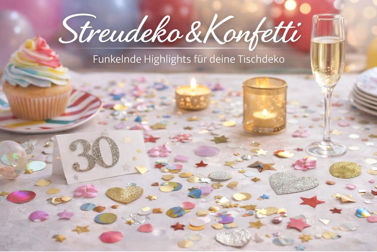 Streudeko-Konfetti-Tischdeko